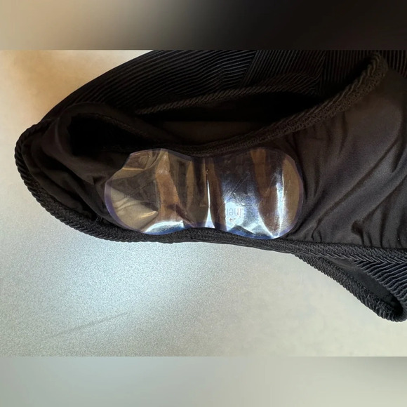 New Beach Riot Womens Reese Black Ribbed V-Neck One Piece Swimsuit Size Large - Picture 5 of 6